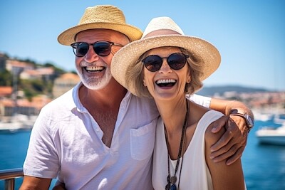 couple de personnes âgées riant