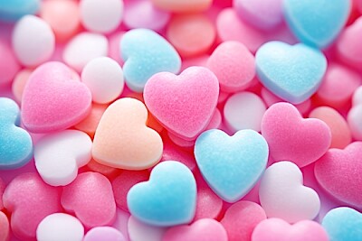 Bonbons en forme de coeur