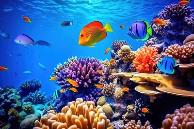 色彩繽紛的珊瑚礁