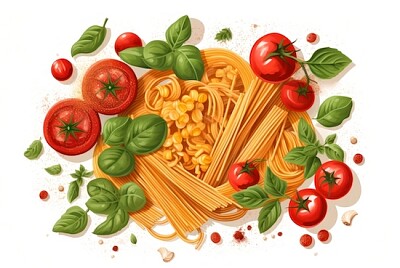 פאזל של מרכיב מתכון ספגטי