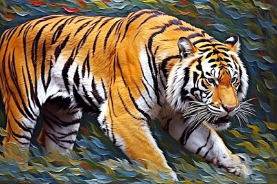 Tiger Impressionism jigsaw puzzle