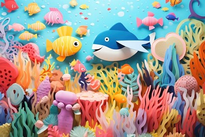 Underwater jigsaw puzzle