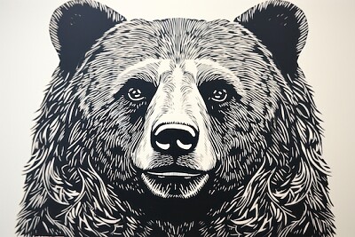 Bear Lineart jigsaw puzzle