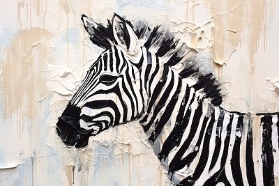 Zebra målning