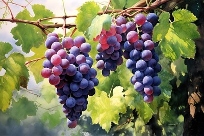 Winogrona z winnicy