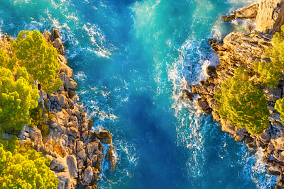 Sea Coast Aerial View