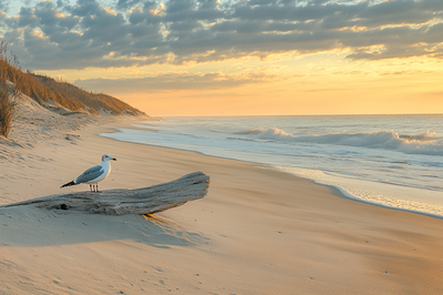 Manhã calma na praia