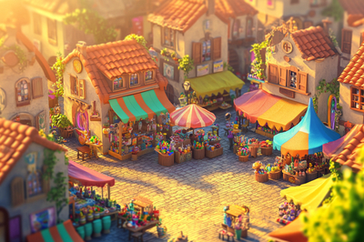 Summer Festival in a Small Town