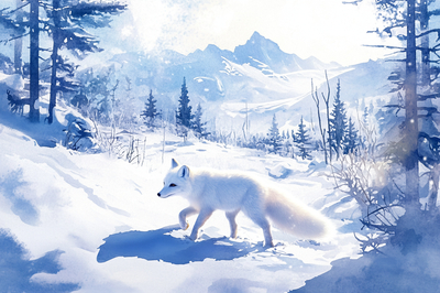 Arctic Fox's Winter Wonderland