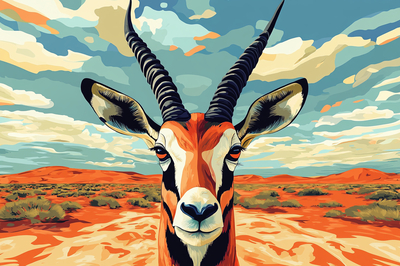Gazelles Wüsten-Fata Morgana