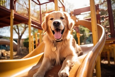 Golden retriever Playground