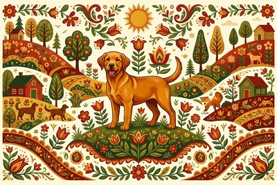 El resplandor matutino del cachorro