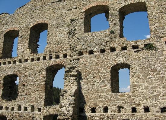Ruin slott i Tjeckien