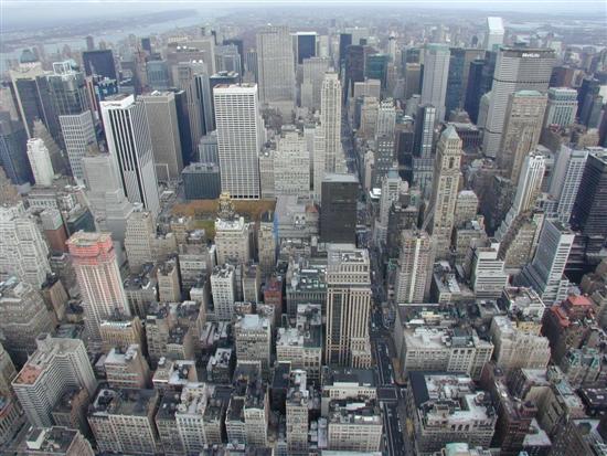 Vue depuis l'Empire State Building, New York, New York, United States