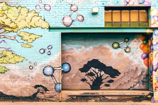 Kunstmalerei an der Wand