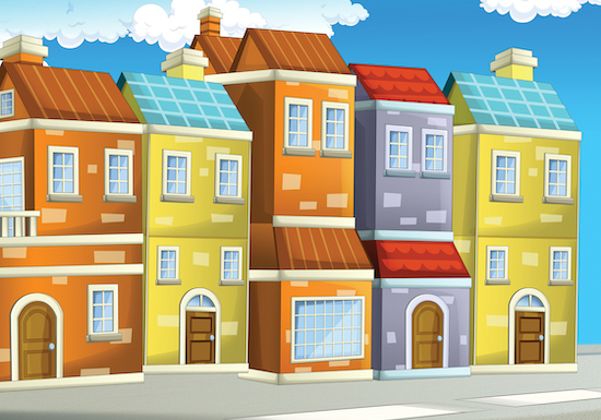 漫画の街の背景