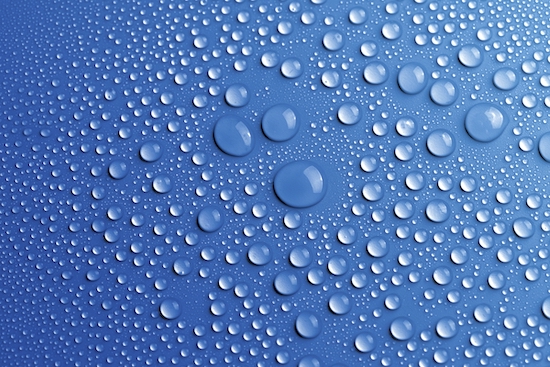 Gros plan de gouttes d'eau