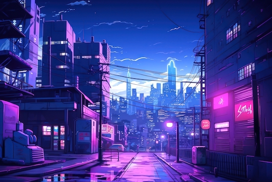 Cyberpunk citylife 