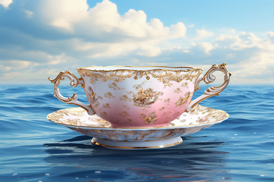 Ethereal Teacup on the Ocean