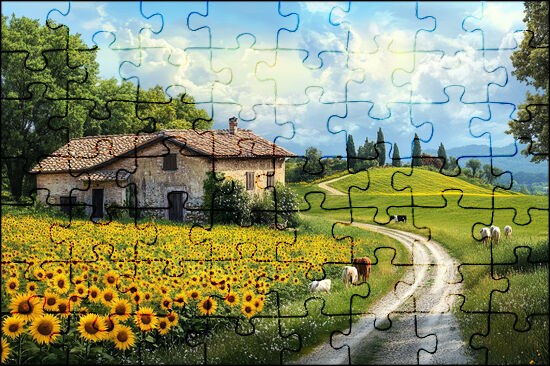 Springtime in The Italian Countryside Jigsaw Puzzle Online