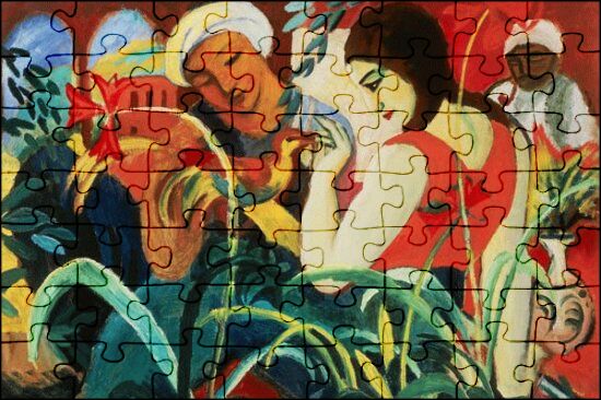 Lais Puzzle August Macke - Young Girl in Greenery 1000 Pieces