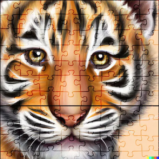 Cute Tiger Portrait Hagai Puzzle 937545 Jspuzzles