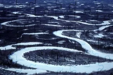 Yukon Flats Frozen Wetlands - Aerial View jigsaw puzzle