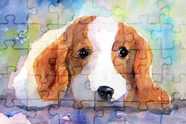 Portrait de chien aquarelle
