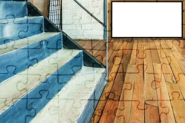Stairway concrete and wooden floor jigsaw puzzle