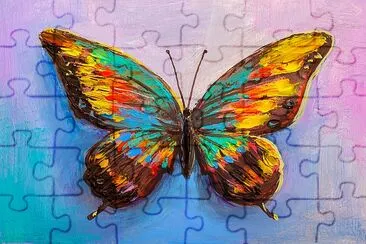 Butterfly Oil Painting jigsaw puzzle