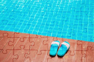 Tofflor nära poolen