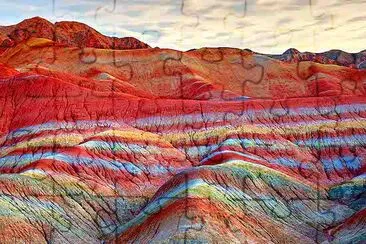 Rock Formations at Park Gansu jigsaw puzzle