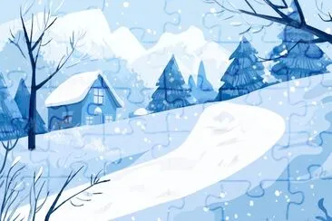 Winter in the Mountains jigsaw puzzle