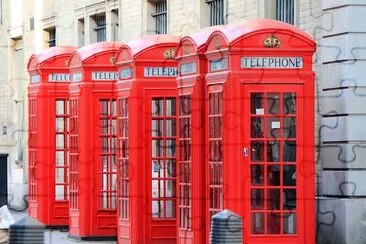 Kultige rote Telefonzellen