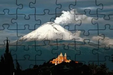 GREGORIO, POPOCATEPETL Y LA IGLESIA DE CHOLULA jigsaw puzzle