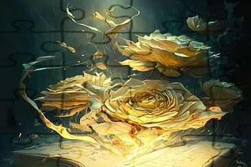 Rosas blancas fantasía jigsaw puzzle