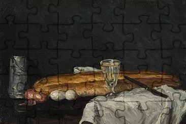 Cézanne baguettes de pain et oeufs jigsaw puzzle
