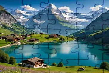 Swiss landscape jigsaw puzzle