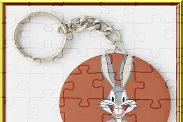 Pendentif lapin jigsaw puzzle