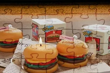 Una hamburguesa que prende jigsaw puzzle