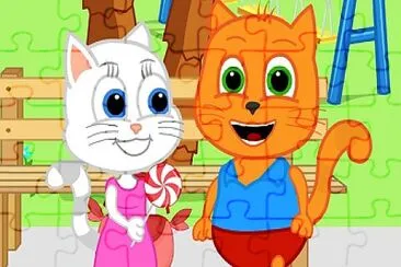 familia gato jigsaw puzzle