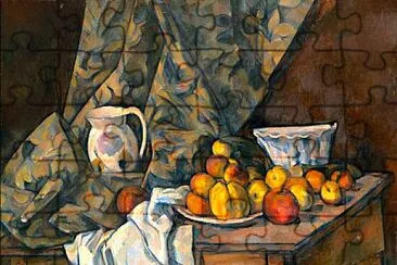 Cezanne pommes et pêches jigsaw puzzle