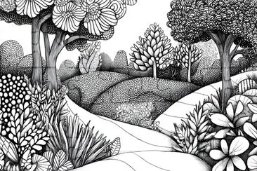 Zentangle Nature Scene