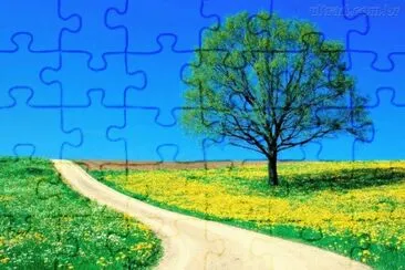 פאזל של Caminho entre flores