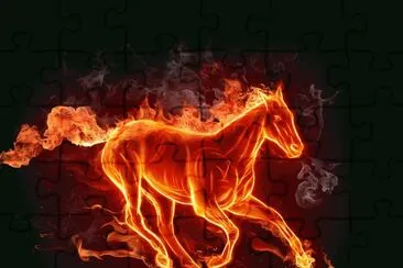 Fire horse jigsaw puzzle