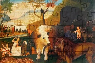 art naïf américain XIXème s jigsaw puzzle