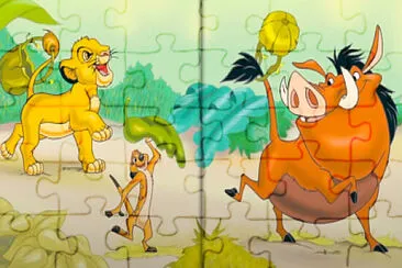 Simba, Timon and Pumba bug hunting