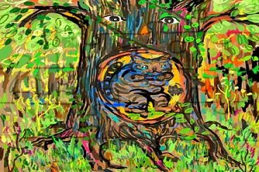 Cats in Tree