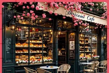 Printemps dans un café parisien