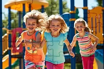 KIDS PLAY IN PLAYGROUND